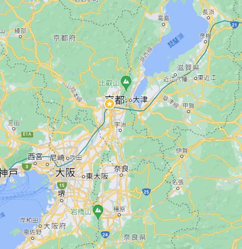 京都を上から見てみる